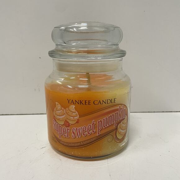 Yankee Super Sweet Pumpkin Swirl Candle Old Stock DISCONTINUED - Picture 1 of 4